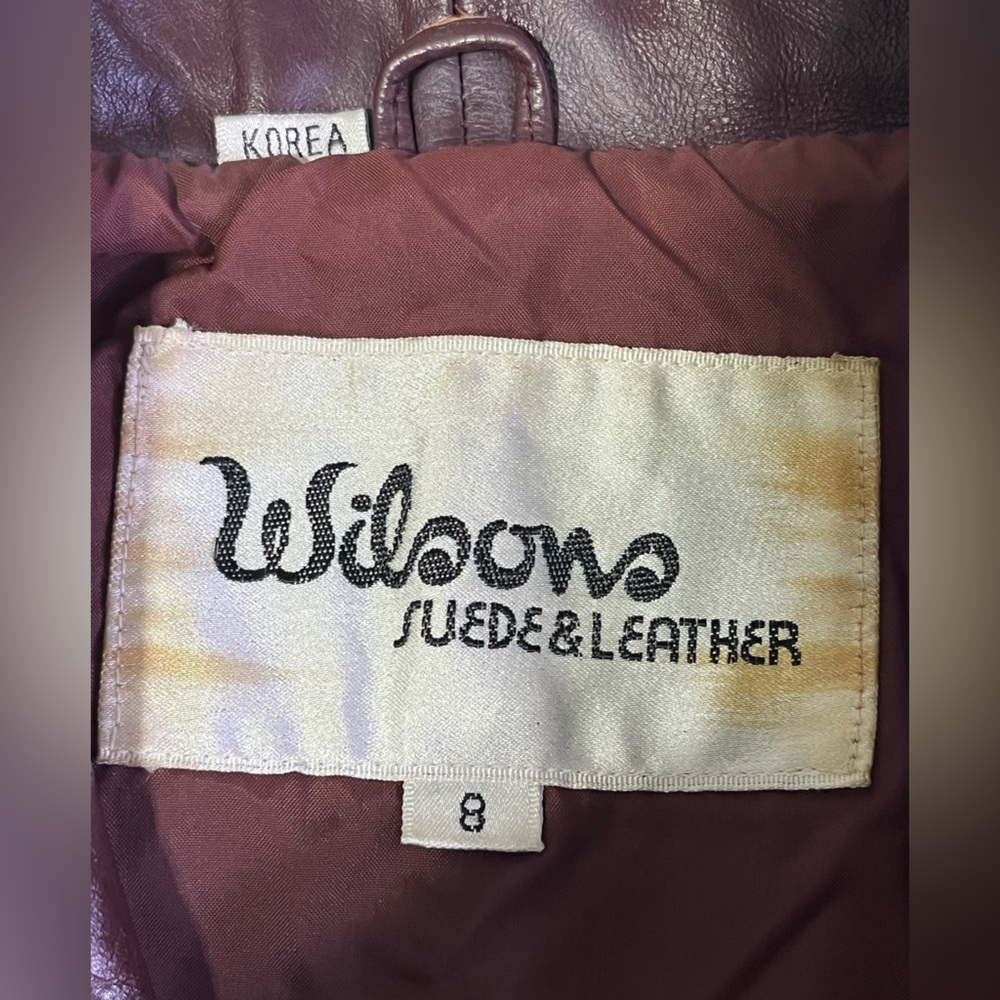 Wilson VTG Leather Women's Deep Burgundy Jacket - Picture 6 of 8